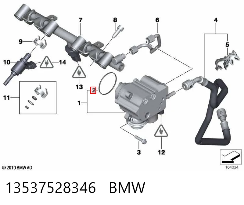13537528346 BMW Junta de la bomba de inyección de alta presión