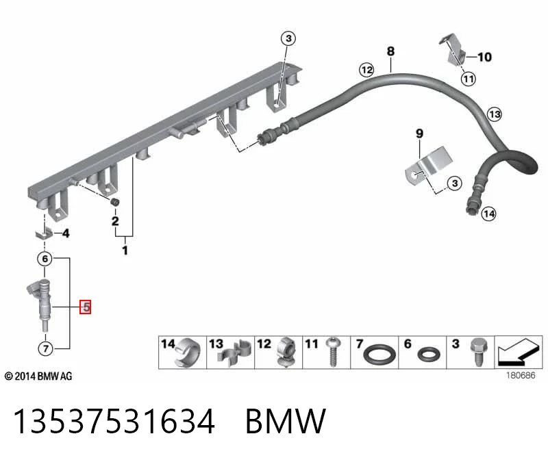 13537531634 BMW Inyector de combustible