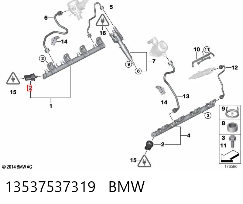 13537537319 BMW Sensor de presión de combustible