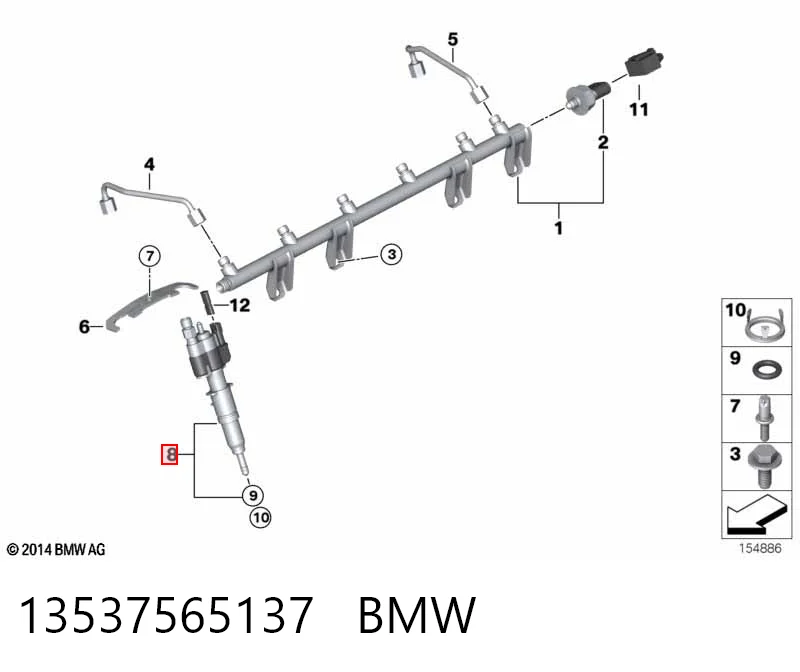 13537565137 BMW Inyector de combustible