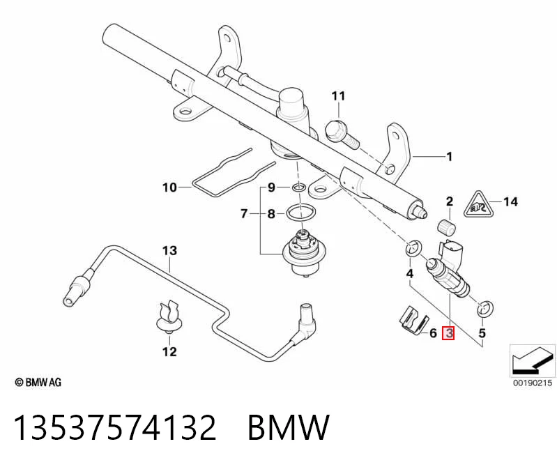 13537574132 BMW Inyector de combustible