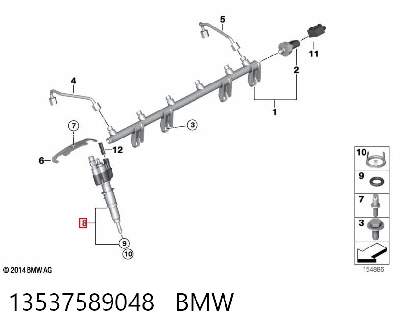 13537589048 BMW Inyector de combustible