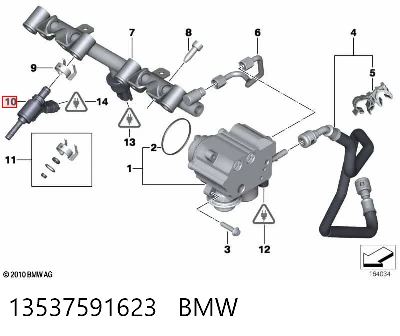 13537591623 BMW Inyector de combustible