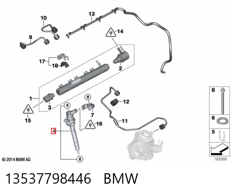 Inyector 13537798446 VAG