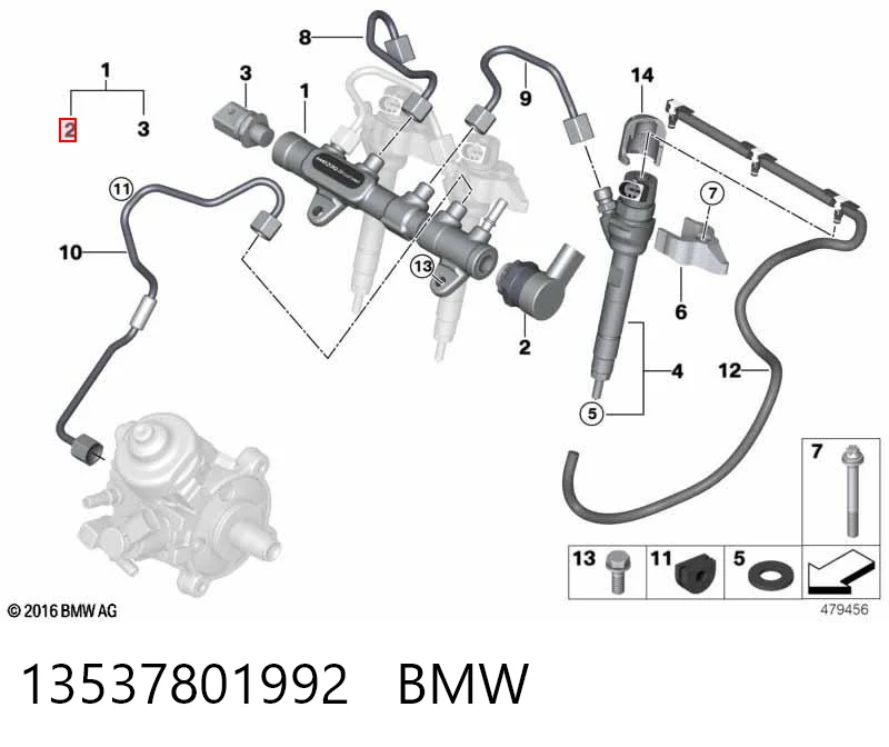 13537801992 BMW Válvula reguladora de presión
