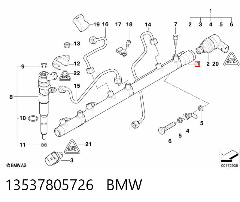 13537805726 BMW Rampa de combustible