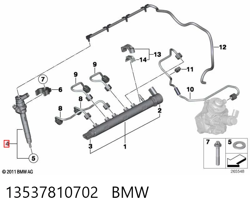 13537810702 BMW Inyector de combustible