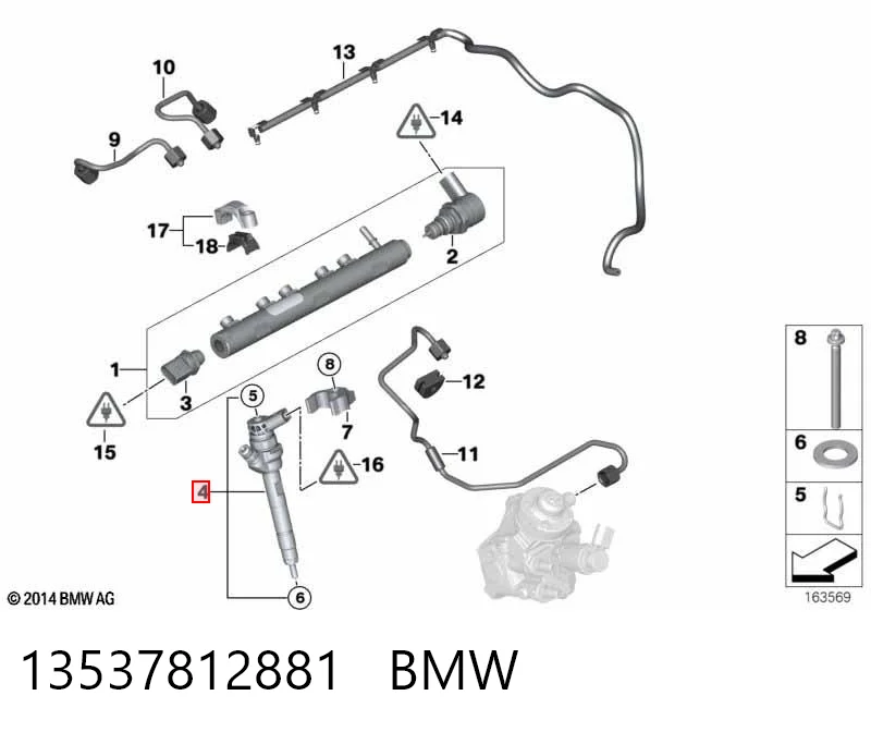 13537812881 BMW Inyector de combustible