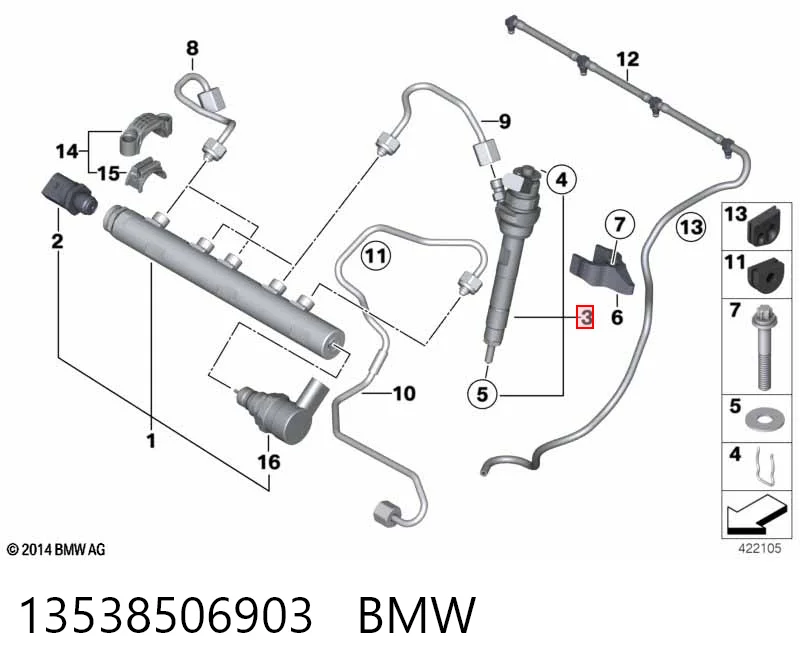 13538506903 BMW Inyector de combustible