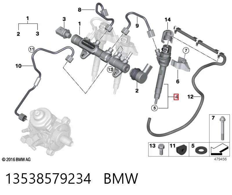13538579234 BMW Inyector de combustible