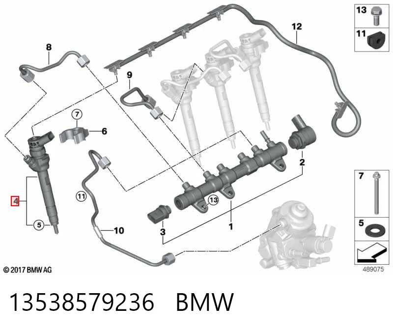 13538579236 BMW Inyector de combustible