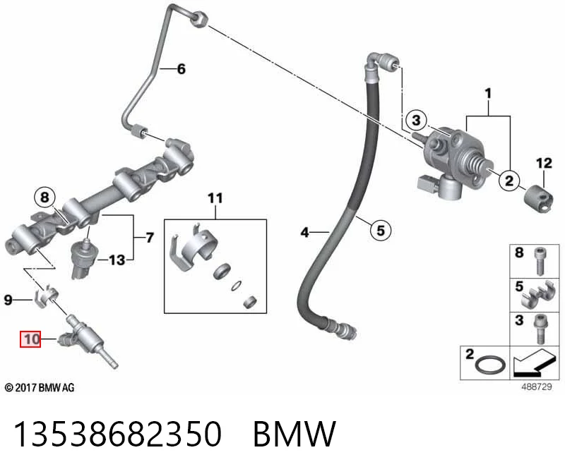 13538682350 BMW Inyector de combustible
