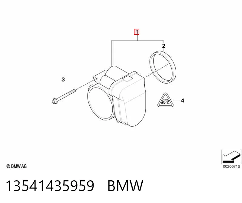 13541435959 BMW Mariposa de admisión