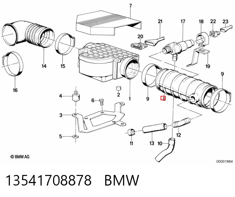Tubo de admisión del cuerpo de mariposa 13541708878 BMW