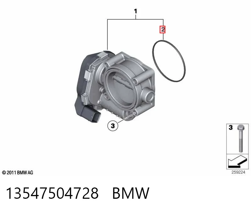 13547504728 BMW Junta de tapa del tubo de llenado de aceite