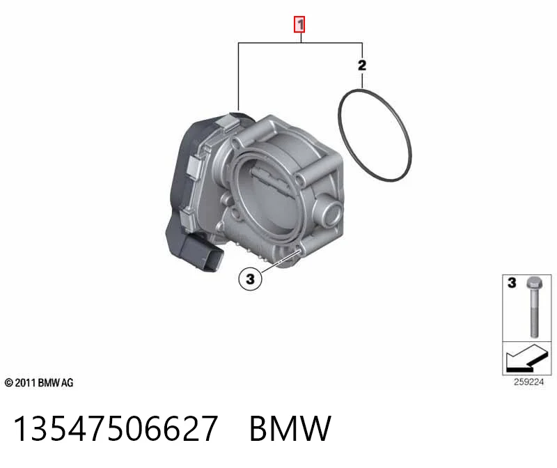 13547506627 BMW Mariposa de admisión
