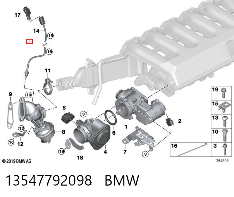 13547792098 BMW Junta de tapa del tubo de llenado de aceite