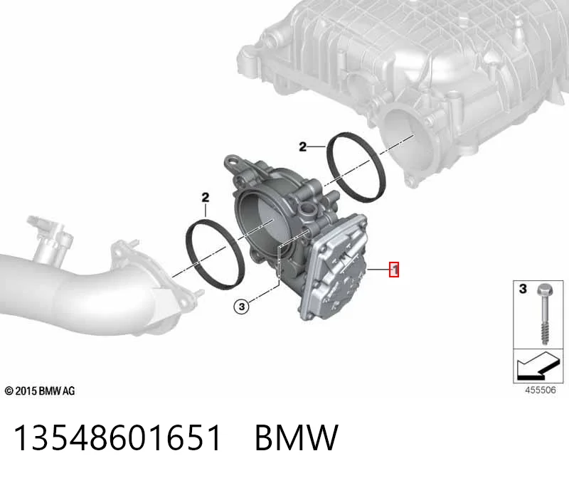13548601651 BMW Mariposa de admisión