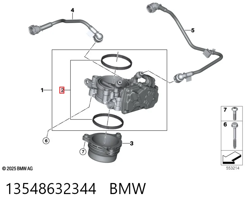13548632344 BMW Junta del adaptador del filtro de aceite