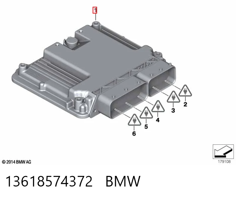 Unidad de control del motor (ECU) 13618574372 BMW