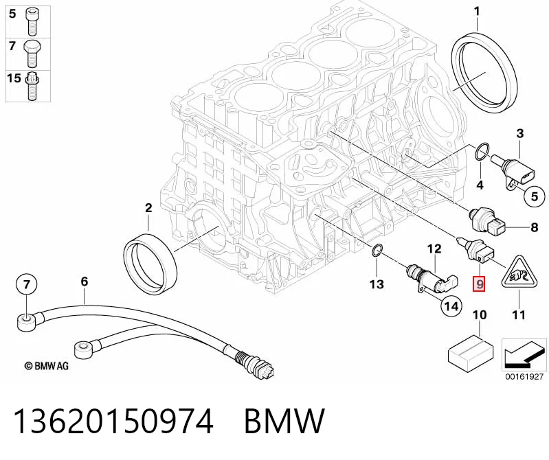 13620150974 BMW Sensor temperatura refrigerante