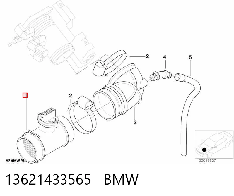 13621433565 BMW Sensor de flujo de aire