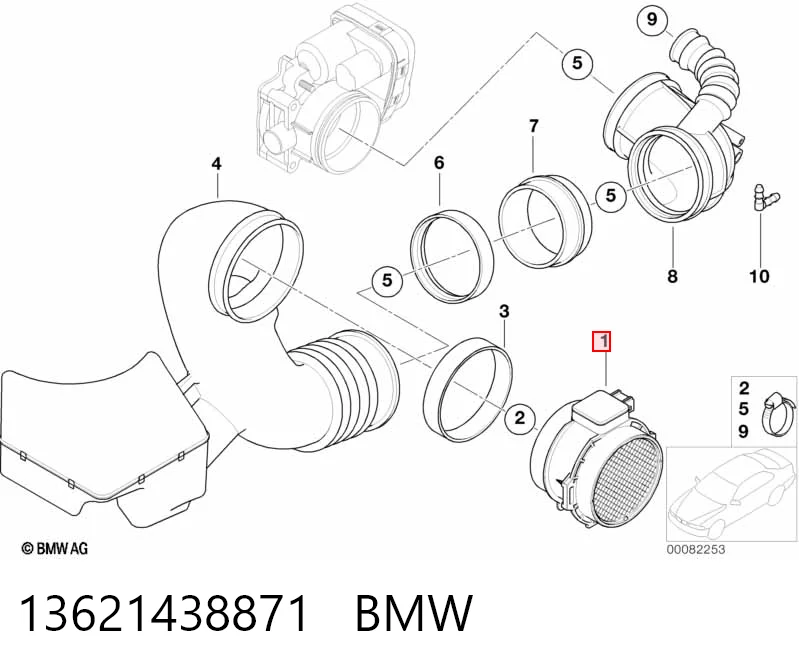 13621438871 BMW Sensor de flujo de aire