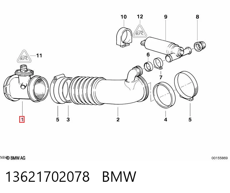 13621702078 BMW Sensor de flujo de aire