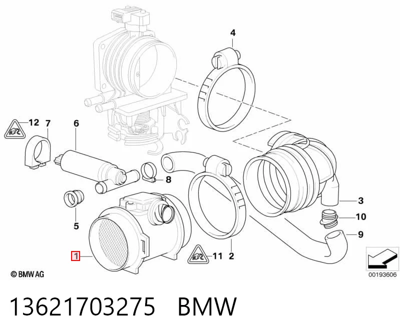 13621703275 BMW Sensor de flujo de aire