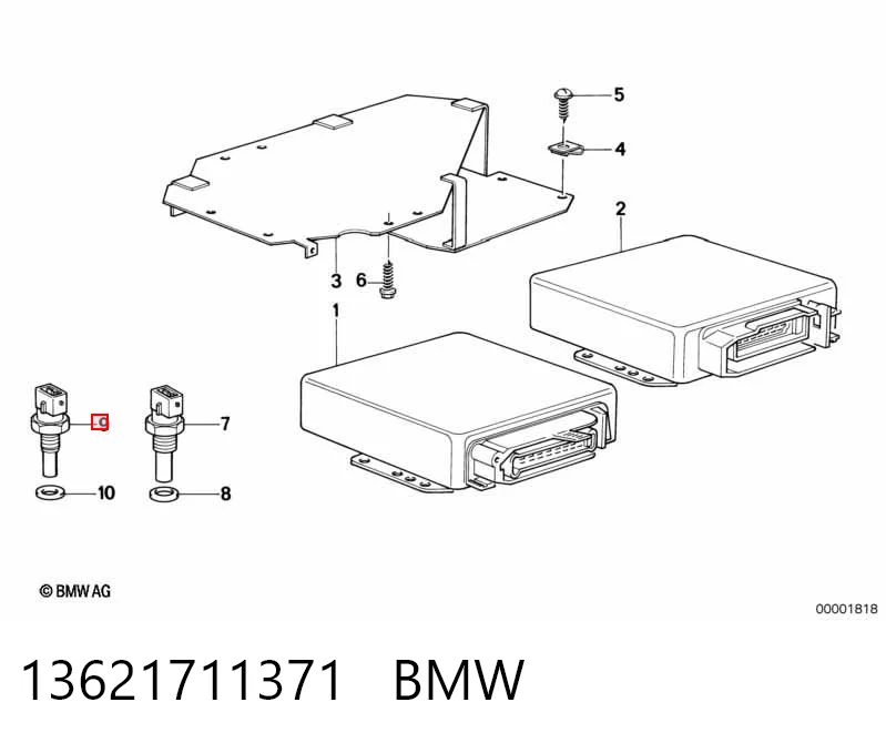 Sensor de temperatura de mezcla de aire para BMW 5  (E34)