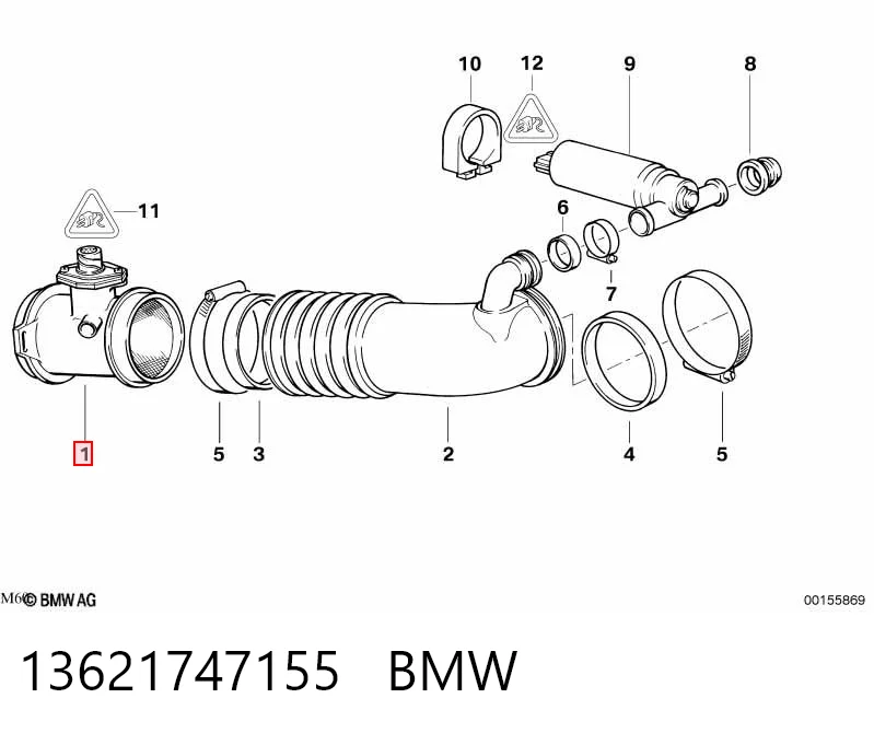 13621747155 BMW Sensor de flujo de aire