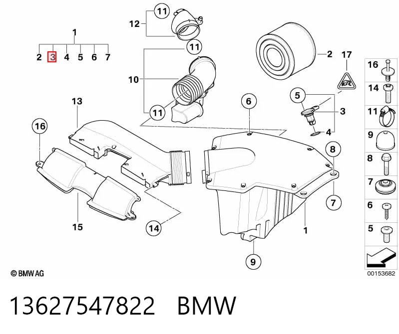 13627547822 BMW Sensor de temperatura del aire de admisión