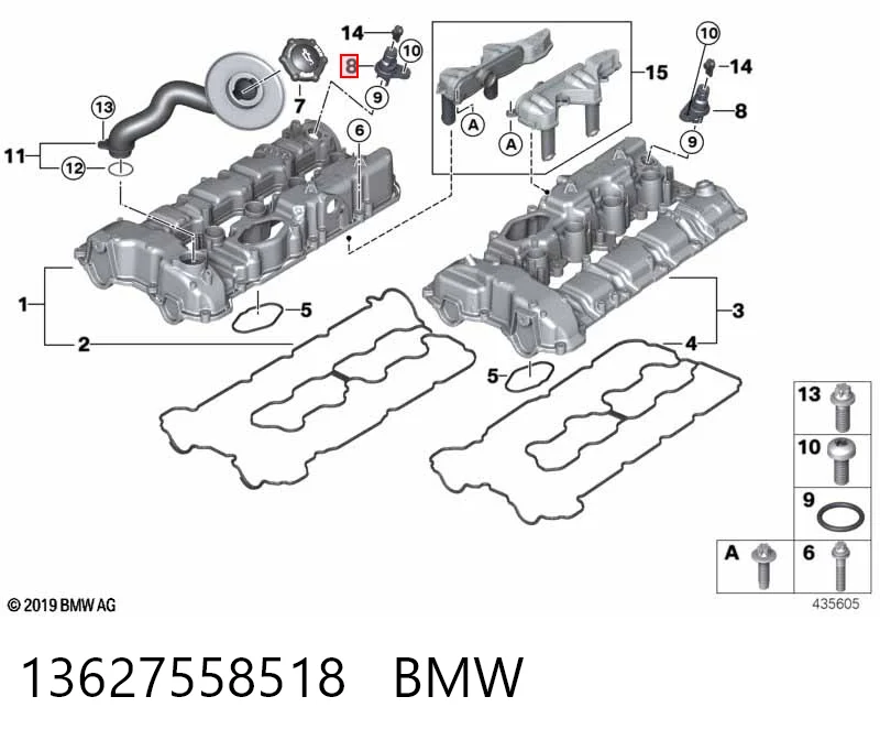 13627558518 BMW Sensor posición arbol de levas