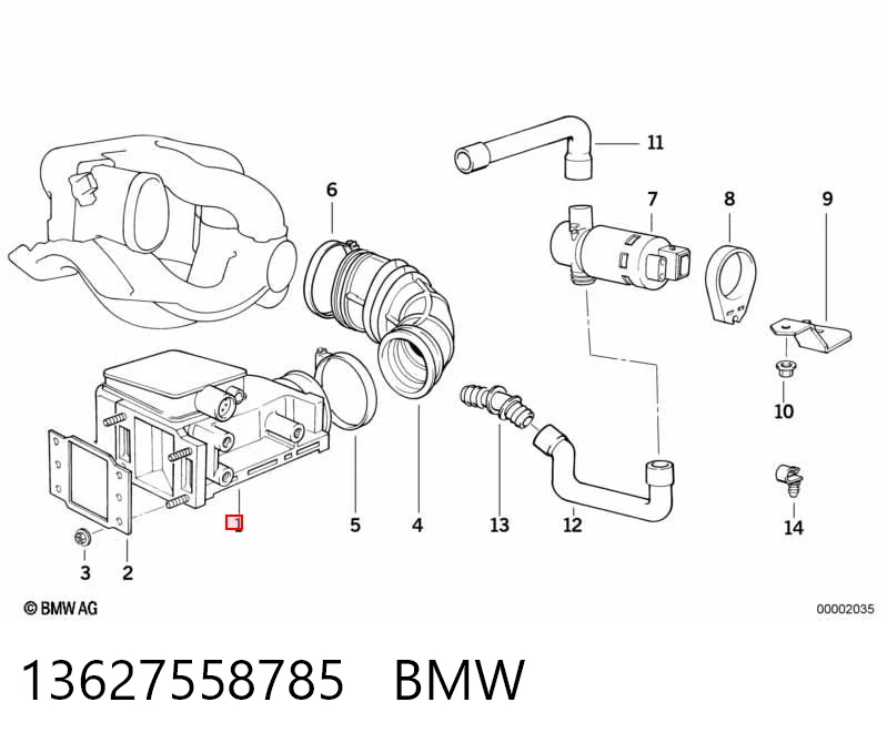 13627558785 BMW Sensor de flujo de aire