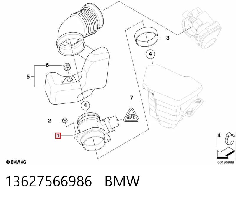 13627566986 BMW Sensor de flujo de aire