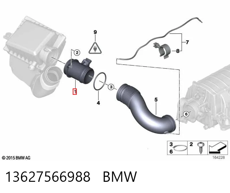 13627566988 BMW Sensor de flujo de aire