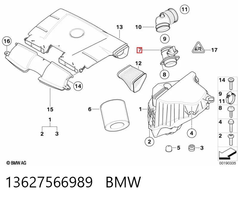 13627566989 BMW Sensor de flujo de aire