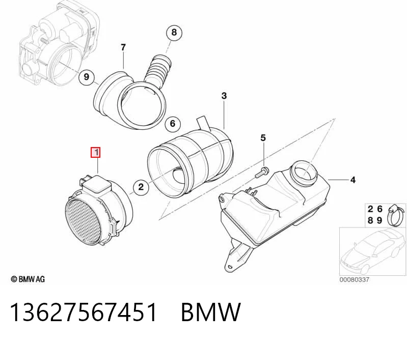 13627567451 BMW Sensor de flujo de aire