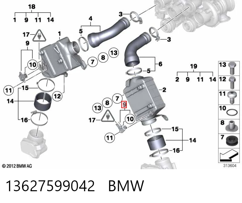 13627599042 BMW Sensor De Presion Del Colector De Admision