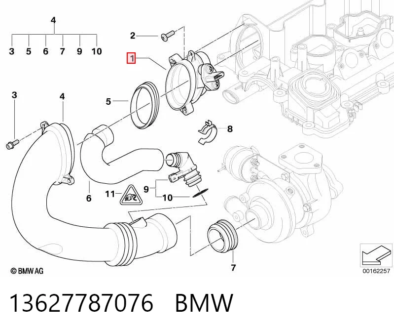 13627787076 BMW Sensor de flujo de aire