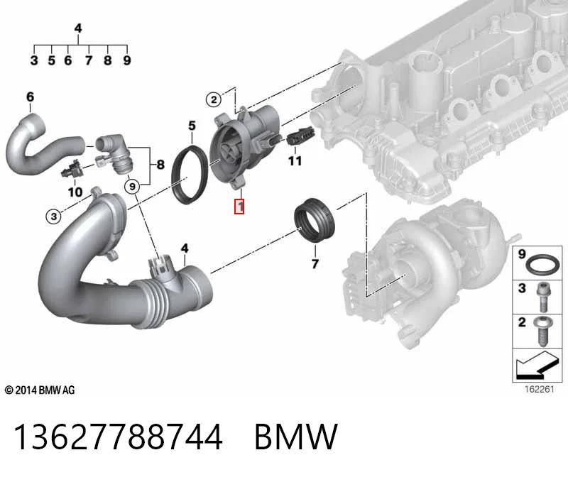 13627788744 BMW Sensor de flujo de aire