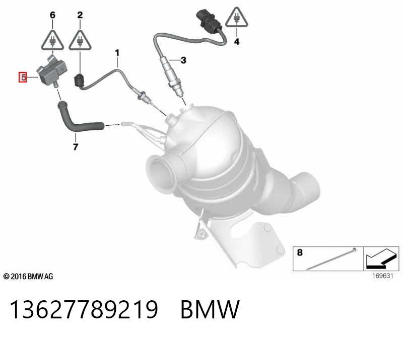 13627789219 BMW Sensor, presión gas de escape