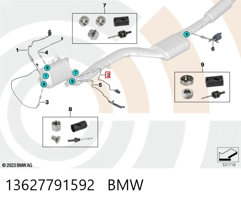 13627791592 BMW Sonda lambda (NOx, O2)