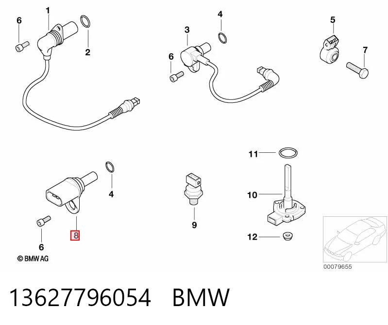 13627796054 BMW Sensor posición arbol de levas