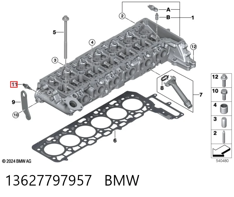 13627797957 BMW Sensor temperatura refrigerante