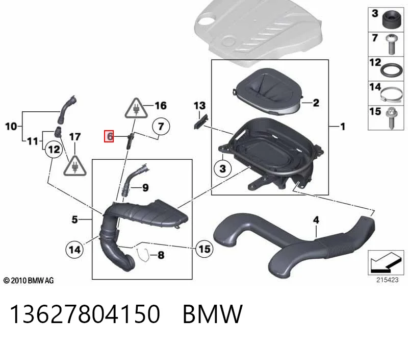 13627804150 BMW Sensor de flujo de aire