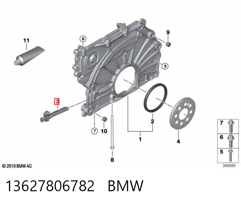 13627806782 BMW Sensor de posición del cigüeñal