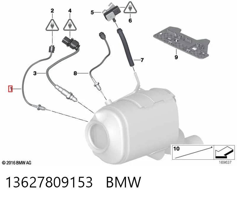 13627809153 BMW Sensor de temperatura de gases de escape antes del catalizador