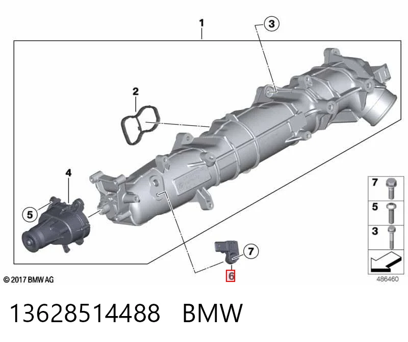 13628514488 BMW Sensor de presión de sobrealimentación