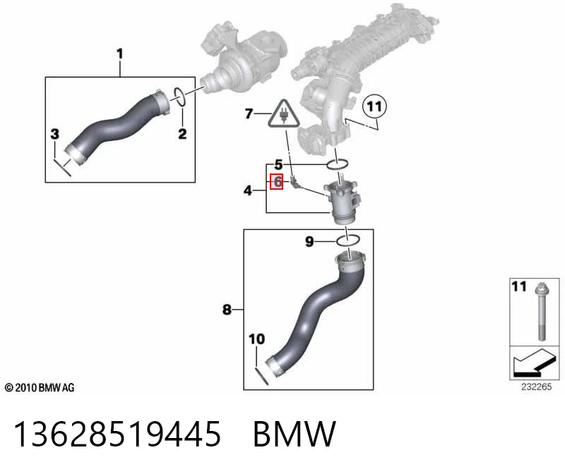 13628519445 BMW Sensor de temperatura del aire de admisión